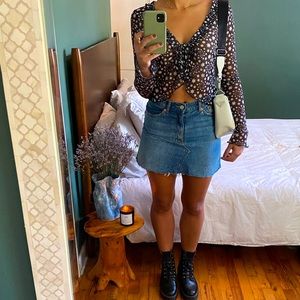 Zara Woman, denim mini skirt